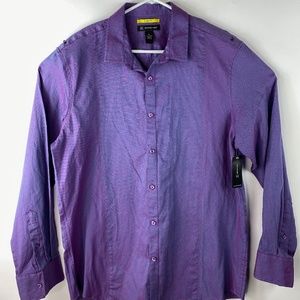 Mens I.N.C Slim Fit Purple Dress Shirt XLarge